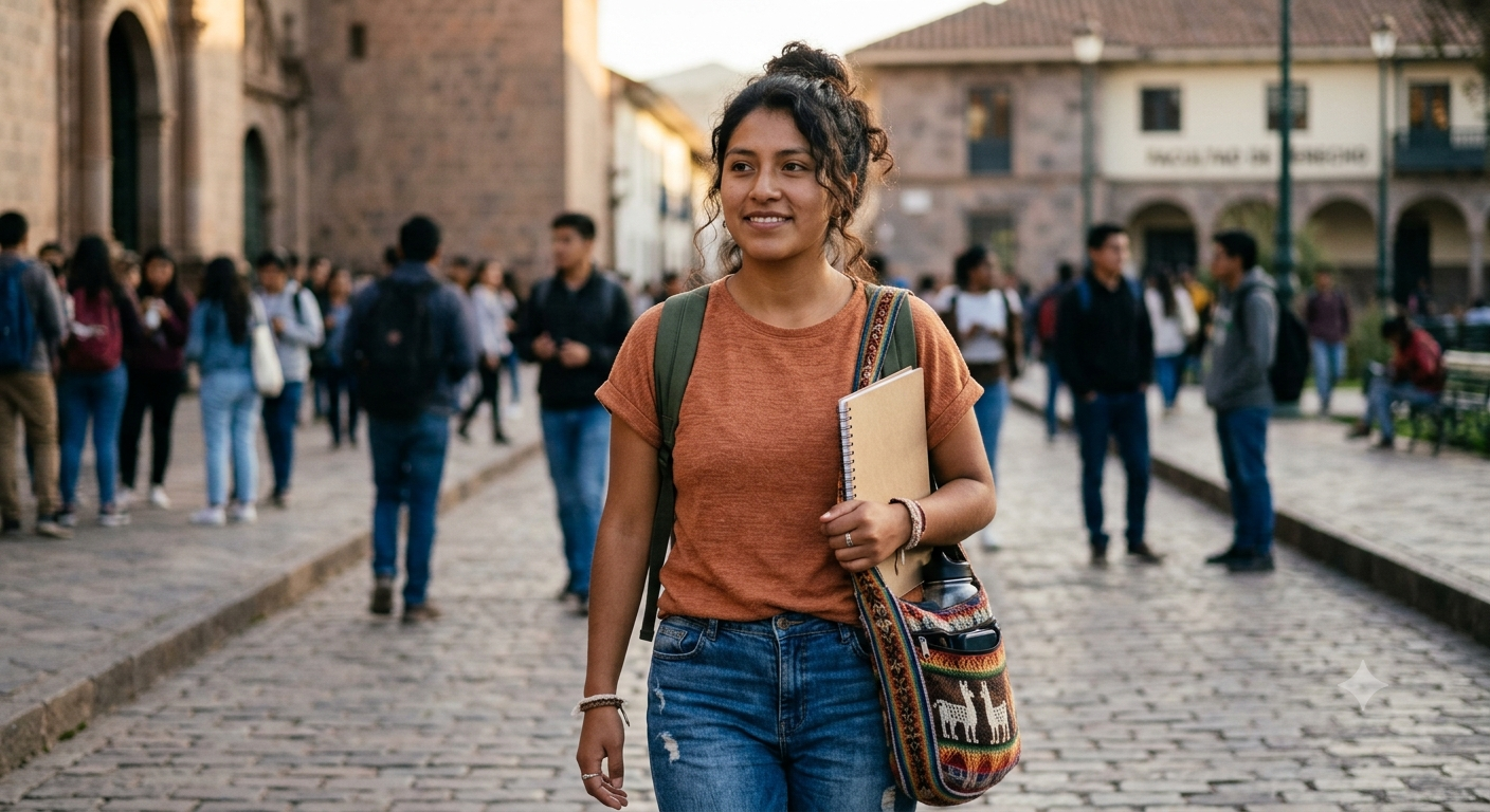 Camila Benítez, estudiante de la Universidad Nacional de Asunción