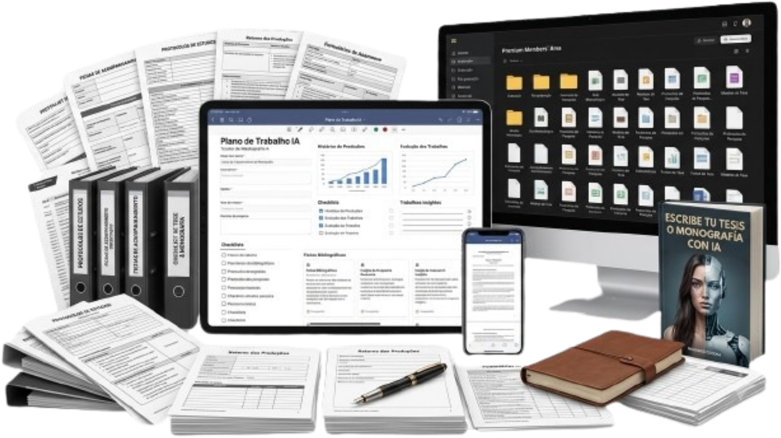 Mockup de Agentes de IA para tu Tesis — Metodixia